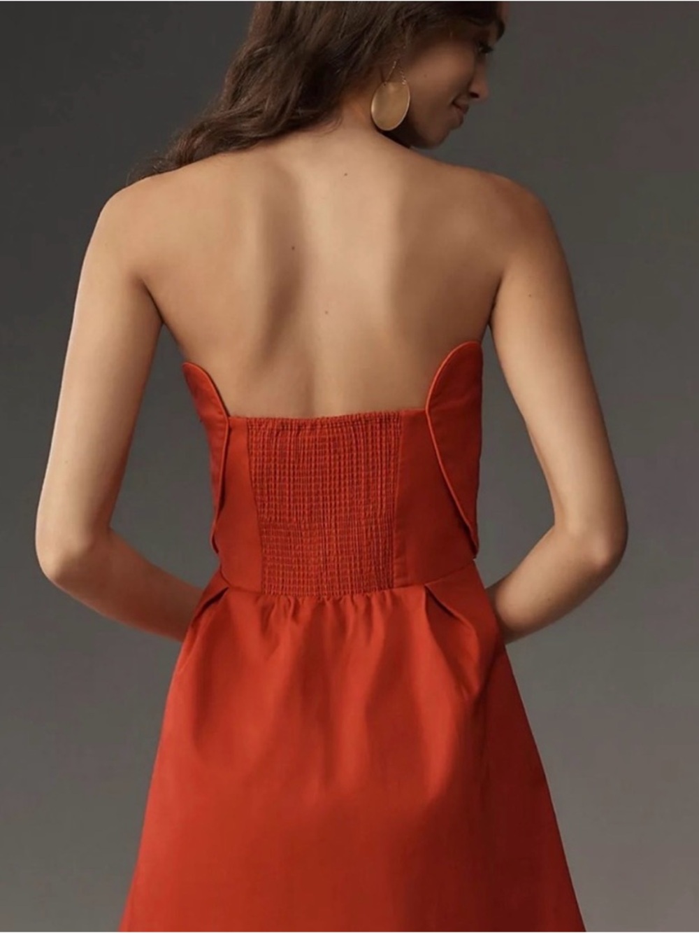 Farm Rio Strapless Sweetheart Red Mini Dress - Picture 3 of 6